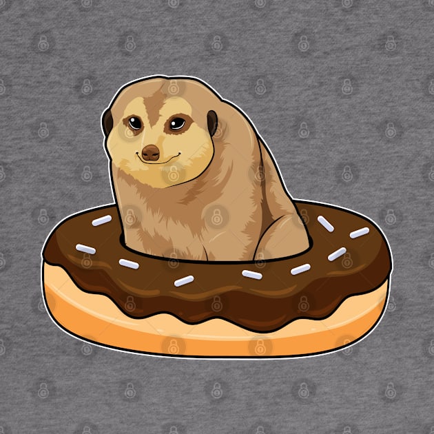 Meerkat with Donut by Markus Schnabel